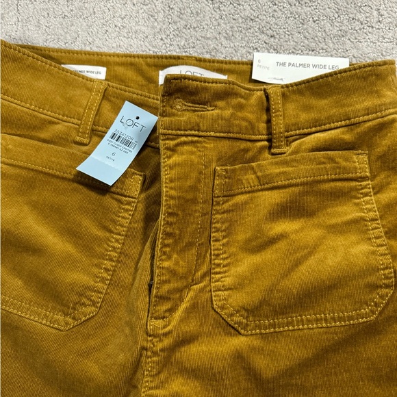 LOFT Palmer wide leg corduroy NWT - tan size 6P - Picture 3 of 3